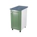 Corp inferior cu 1 Usa Zebra, Alb/MDF Verde si blat Beton 40 x 85 x 60